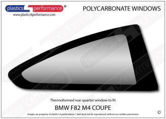 BMW - F82 M4 - Lexan Polycarbonate right rear quarter window