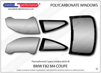 BMW - F82 M4 - Lexan Polycarbonate window kit