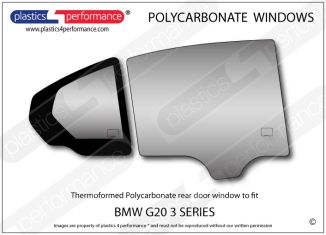 BMW - G20 3 Series Sedan - Lexan Polycarbonate right rear door window