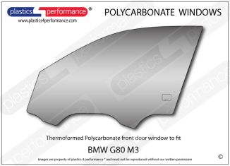 BMW G80 M3 - Lexan Polycarbonate left front door window
