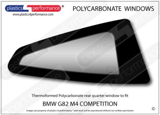 BMW - G82 M4 Competition - Lexan Polycarbonate right rear quarter window