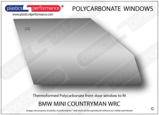 BMW MINI - Countryman WRC - Lexan Polycarbonate right front door window