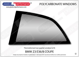 BMW - Z3 E36/8 Coupe - Lexan Polycarbonate left rear quarter window