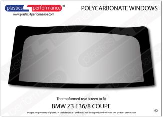 BMW - Z3 E36/8 Coupe - Lexan Polycarbonate rear screen