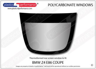 BMW - Z4 E86 Coupe - Lexan Polycarbonate rear screen