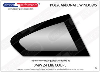 BMW - Z4 E86 Coupe - Lexan Makrolon Polycarbonate right rear quarter window