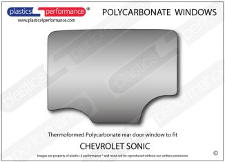 CHEVROLET - Sonic - Lexan Polycarbonate left rear door window