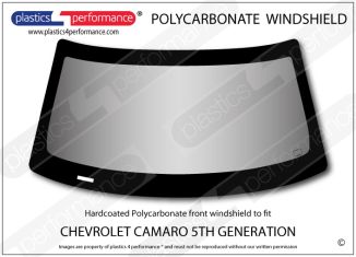CHEVROLET Camaro 5th Generation - Hardcoated Lexan Polycarbonate front windshield