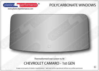 CHEVROLET - Camaro 1st Generation - Lexan Polycarbonate rear screen