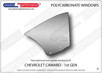 CHEVROLET - Camaro 1st Generation - Lexan Polycarbonate right rear quarter window