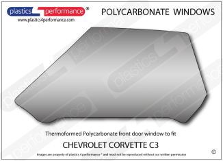 CHEVROLET Corvette C3 - Lexan Polycarbonate left front door window