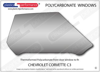 CHEVROLET Corvette C3 - Lexan Polycarbonate right front door window