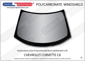 CHEVROLET Corvette C8 - Hardcoated Lexan Polycarbonate front windshield