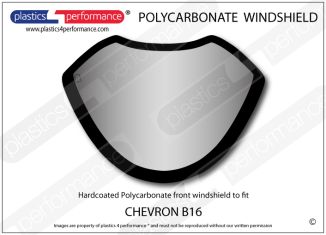 CHEVRON B16 - Hardcoated Lexan Polycarbonate front windscreen