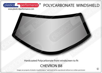 CHEVRON B8 - Hardcoated Lexan Polycarbonate front windscreen
