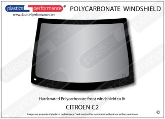CITROEN C2 - Hardcoated Lexan Polycarbonate front windscreen