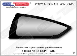 CITROEN - C4 Coupe - Lexan Polycarbonate left rear quarter window