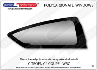 CITROEN - C4 Coupe - Lexan Polycarbonate right rear quarter window