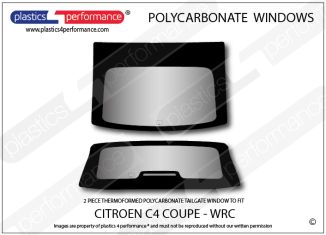 CITROEN - C4 Coupe - Lexan Polycarbonate rear screen