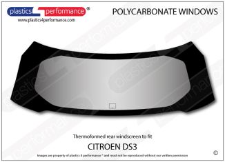 CITROEN - DS3 - Lexan Polycarbonate rear screen