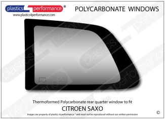 CITROEN - Saxo - Lexan Polycarbonate left rear quarter window