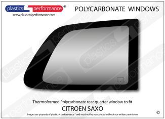 CITROEN - Saxo - Lexan Polycarbonate right rear quarter window