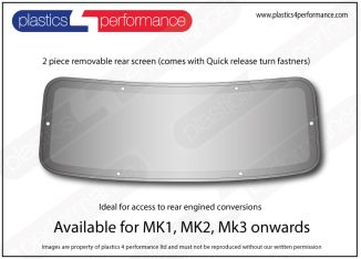 Classic mini 2 piece rear screen  - removable 