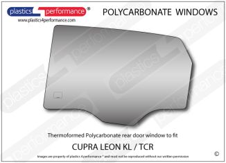 CUPRA Leon KL / TCR - Lexan Polycarbonate left rear door window