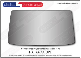 DAF - 66 Coupe - Lexan Polycarbonate rear screen
