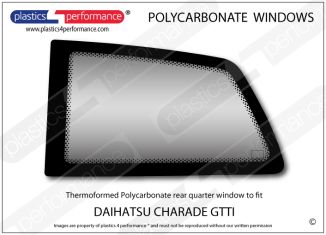 DAIHATSU Charade GTTi - Lexan Polycarbonate left rear quarter window