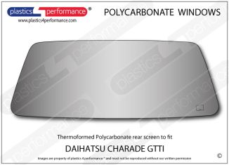 DAIHATSU Charade GTTi - Lexan Polycarbonate rear screen