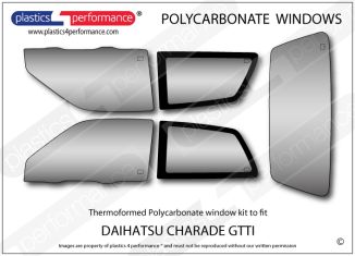 DAIHATSU Charade GTTi - Lexan Polycarbonate window kit