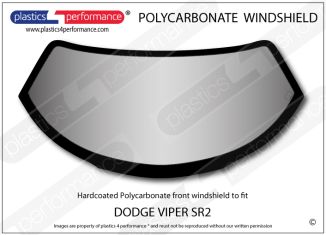 DODGE - Viper SR2 - Hardcoated Lexan Polycarbonate front windshield