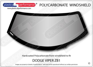 DODGE - Viper ZB1 - Hardcoated Lexan Polycarbonate front windshield