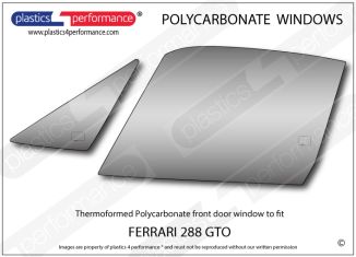 FERRARI - 288 GTO - Lexan Polycarbonate left front door window