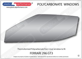 Ferrari 296 GT3 - Lexan Polycarbonate left front door window