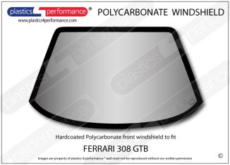 FERRARI - 308 GTB - Hardcoated Lexan Polycarbonate front windscreen