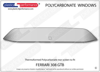 FERRARI 308 GTB - Lexan Polycarbonate rear screen
