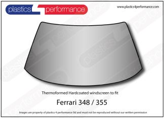 FERRARI - 348 - Hardcoated Lexan Polycarbonate front windscreen