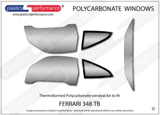 FERRARI - 348 TB - Lexan Polycarbonate window kit