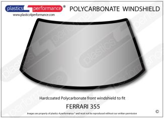 FERRARI - 355 - Hardcoated Lexan Polycarbonate front windscreen