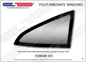 FERRARI - 355 - Lexan Polycarbonate right rear quarter window
