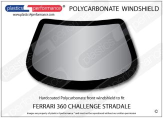 FERRARI 360 Challenge Stradale - Hardcoated Lexan Polycarbonate front windshield