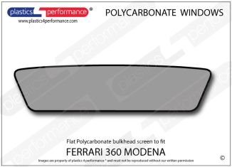FERRARI 360 Modena - Lexan Polycarbonate rear bulkhead window