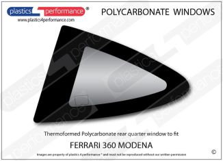 FERRARI - 360 Modena - Lexan Polycarbonate left rear quarter window
