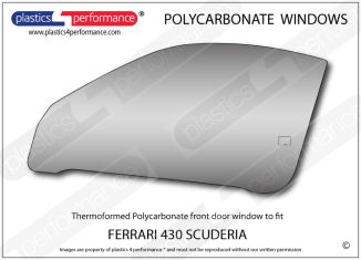 FERRARI 430 Scuderia - Lexan Polycarbonate left front door window