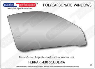 FERRARI 430 Scuderia - Lexan Polycarbonate right front door window