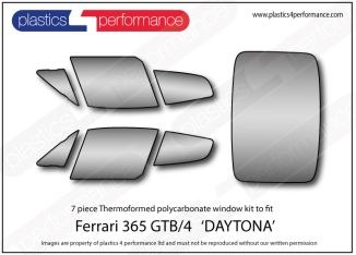 FERRARI - 365 GTB4 Daytona - Lexan Polycarbonate 7 piece window kit