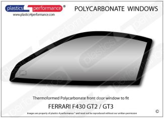 FERRARI - F430 GT2/ GT3 - Lexan Polycarbonate left front door window