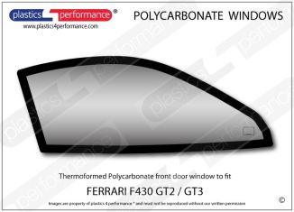 FERRARI - F430 GT2/ GT3 - Lexan Polycarbonate right front door window